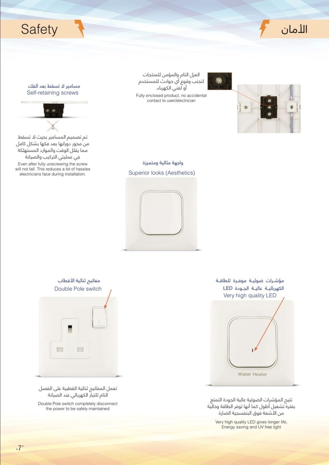 Serag switches and sockets
