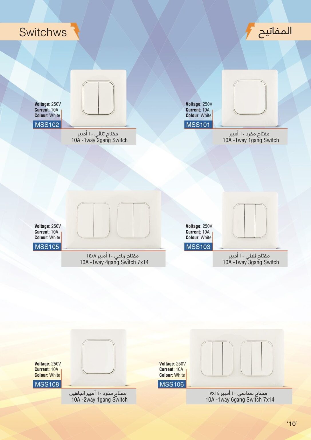 Serag switches and sockets